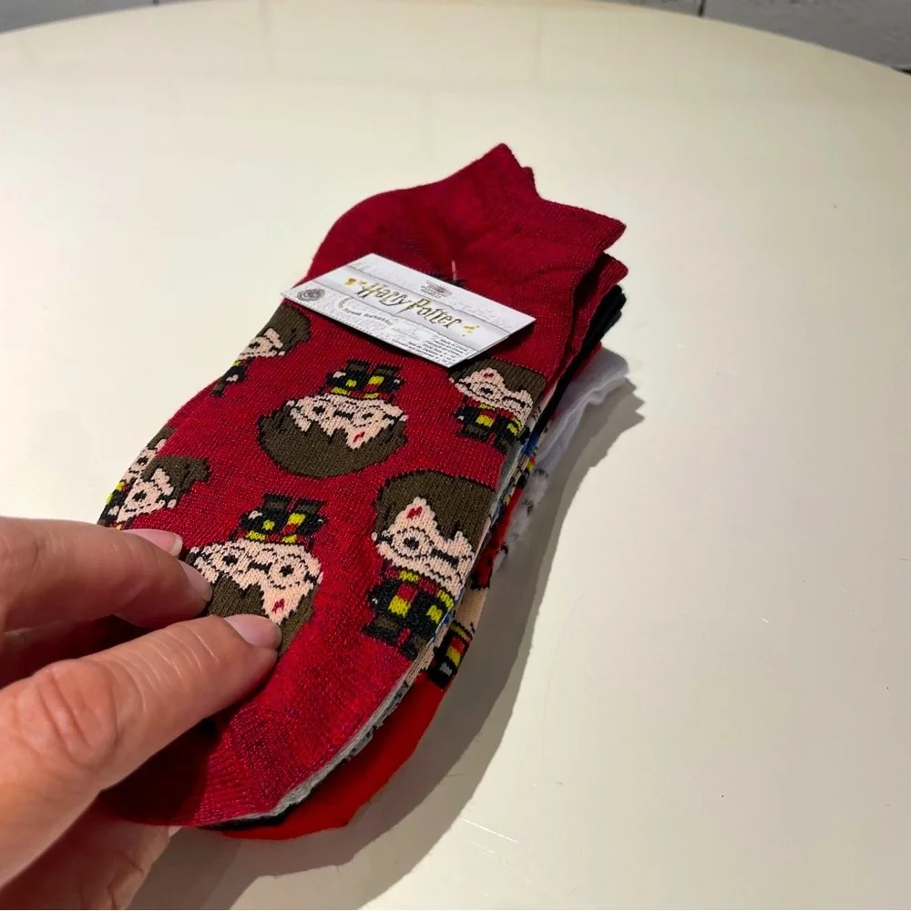 Harry Potter Themed 6 Pack of Low Cut Socks Shoe Size 4-10